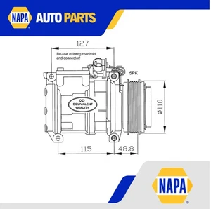Air Con Compressor fits BMW 520 E34 2.0 87 to 96 AC Conditioning NRF 1385161 New - Picture 1 of 7