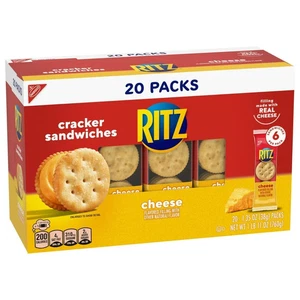 RITZ Crackers per Panini al Formaggio, 20 Confezioni Snack (6 Cracker per Confezione) - Foto 1 di 2