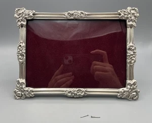 ELIAS Frame Sterling Silver & Pewter 1990 Ornate Patterned VINTAGE RARE Made USA - Picture 1 of 17