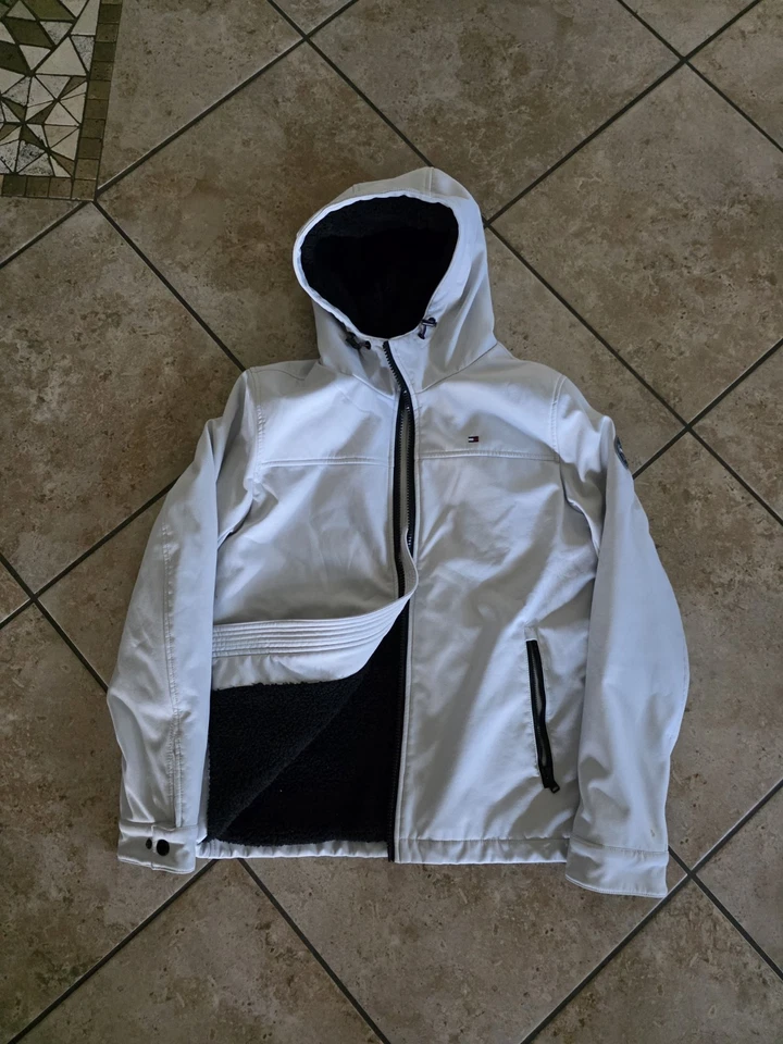 Tommy Hilfiger Hombres Relleno Suave Con Capucha Parte Inferior Abierta Chaqueta Completa Forrada Sherpa Foto 1 de 4