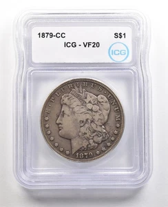 1879-CC Morgan Silver Dollar VF20 ICG *5455 - Picture 1 of 3
