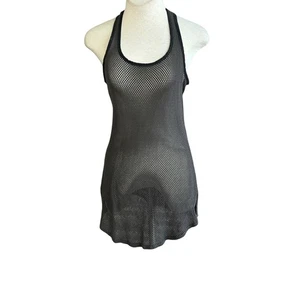 Hard Tail Forever Gray Mesh Racerback Tunic Length Tank Top Size Medium - Picture 1 of 8