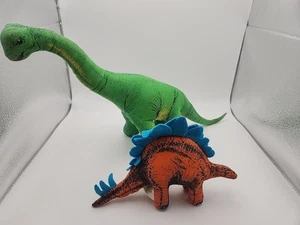 Great American Applause Fun Plush Dinosaurs Vintage 90s Set Of 2 Brontosarus  - Picture 1 of 12