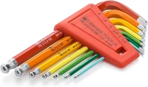 PB Swiss Tools Hexagon Socket Set 7-Piece Hex Key Set 1.5/2/2.5/3/4/5/6 mm - Picture 1 of 6