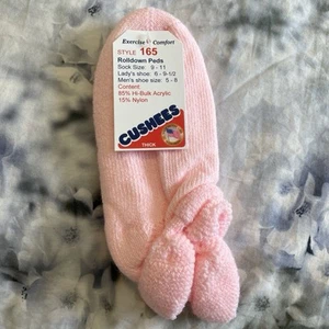 Vintage Unisex Cushees Socken rosa Knöchel Acrylmischung Größe 9-11 hergestellt in den USA zum Herunterrollen - Bild 1 von 7
