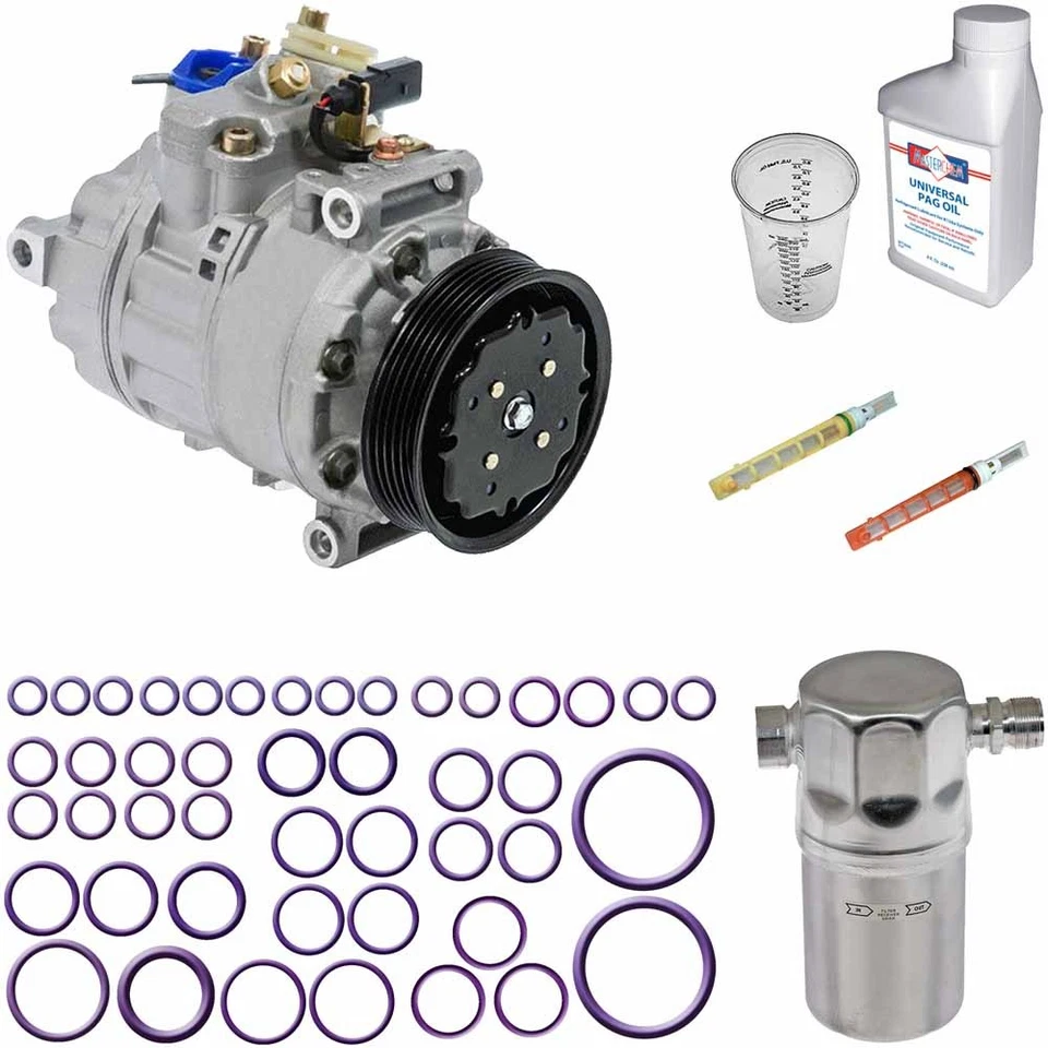 Compresor de aire acondicionado Omega para Audi A4 Quattro A6 RS4 S6 con kit de reparación de aire acondicionado CSW Foto 1 de 1