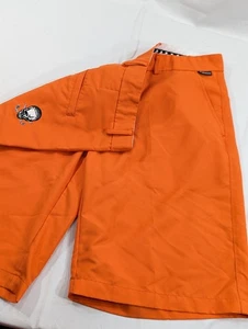 Tattoo Golf Pants Men 36 Hi Vis Orange Performance Flat Front Skull Embroidered - Picture 1 of 9