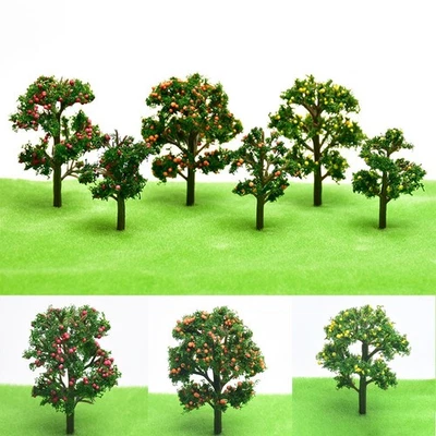 Albero modello albero artificiale micropaesaggio albero da frutto tavolo sabbia layout treno 5/7 cm - Immagine 1 di 4