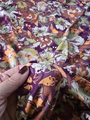 Viskose Interlock Jersey/ Vortex Jersey, hochwertiger Shirtstoff, Herbstblüten - Bild 1 von 4