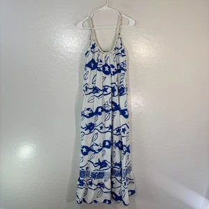 Farm Rio Pitta Wellen ärmelloses Maxikleid Leinenmischung Größe Small - Bild 1 von 8