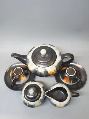 Teeservice Tête-à-Tête: Kanne Tassen Sahne Zucker - Bild 1 von 4