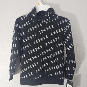 Jordan Air Boys Youth Pullover Thermal Hoodie Core Performance Black Size M (6) - Picture 1 of 7