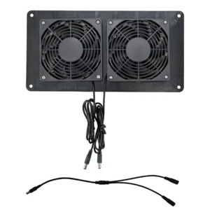 12V Twin Fan Ventilator 3000RPM DC5.5x2.1mm Input with 1 to 2 Split Cable - Afbeelding 1 van 8
