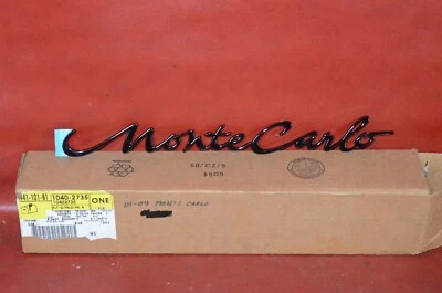 NOS 2000-04 Chevy Monte Carlo SS Ext 1/4 Panel Emblem Badge Nameplate  Script GM - Image 1 of 4