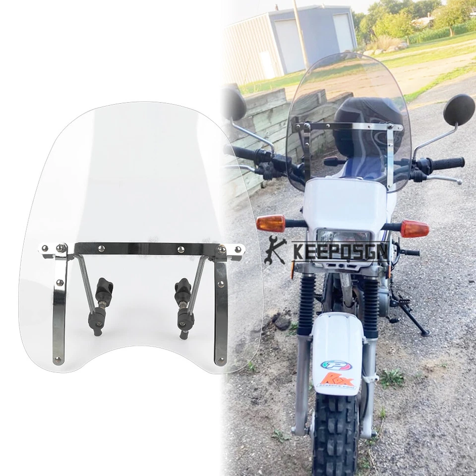 18"x16" Windshield Windscreen For Yamaha TW200 V-Star 1300 650 7/8" Handlebar - Image 1 of 4