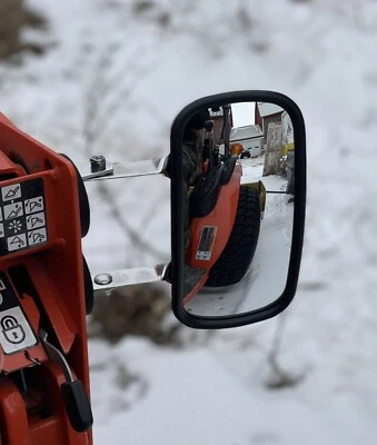 PREMIUM MAGNET MIRRORS Tractor/Skidsteer RUBBER COATED STAINLESS STEEL! kubota - Image 1 of 4