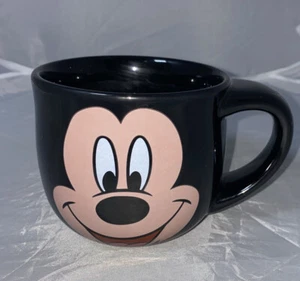  Mickey Mouse Black Mug_Big White Mickey Face_18 Ounce_Disney Store Exclusive - Picture 1 of 6