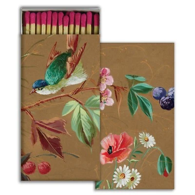 Hummingbird Wallpaper Set of 2 Large Matchboxes with Wooden Matches - Image 1 of 2