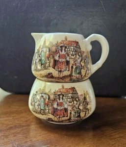Vintage Lancaster & Sandland Ye Olden Days Milk Jug And Sugar Bowl - Picture 1 of 8