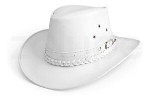 Outback Hat Leather Western Cowboy Australian Style Womens Cowgirl Sun Hat