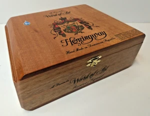 Arturo Fuente Hemingway Obra de Arte Vacía Madera Caja de Puros Cuña Cofre Decoración Artesanía - Imagen 1 de 16
