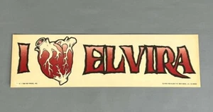 I Heart Elvira Bumper Sticker (1986) Mistress of the Dark NOS Vintage Art x - Picture 1 of 9