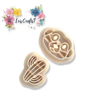 Meerkat Cactus Polymer Clay Cutter for Unique Earrings - Picture 1 of 6