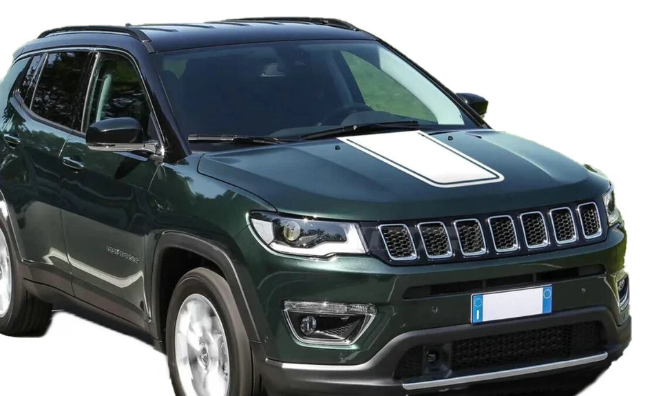 Calcomanía de vinilo con gráficos a rayas para capó de coche con brújula apta para Jeep Foto 1 de 4