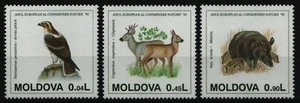 Moldavia 1995 - Mi-Nr. 158-160 ** - MNH - Animales salvajes / Animales salvajes - Imagen 1 de 1