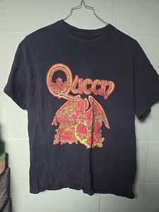 Queen Music T-Shirt Men's Medium M Short Sleeve Crew Neck Graphic Black Red - Picture 1 of 4