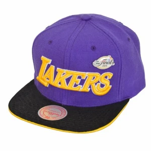 Mitchell & Ness Lakers PINNED NBA FINALS 2009 PURPLE & BLACK Basic Snapback Hat - Picture 1 of 14