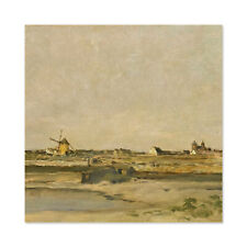 Charles Francois Daubigny Landscape Windmill Large Wall Art Print Square 24X24