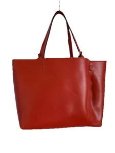 GIANNI CHIARINI Tote Bag Red Leather Large Lined Medium With Button Detail - Picture 1 of 15