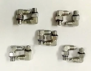 1/4" JIC TO 1/4" NPT ORB 90° ELBOWS (ASSORTED LOT OF 10) 6801-04-04 - Picture 1 of 4