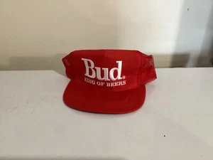 Bud King Of The Beers Red Truckers Hat. Budweiser Cap - Picture 1 of 2