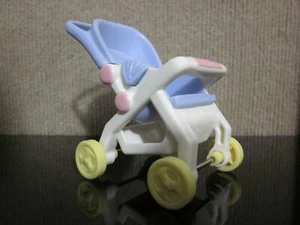 Fisher Price Loving Family Dollhouse Stroller Baby Pram Lavendar 1997 Vintage - Picture 1 of 22
