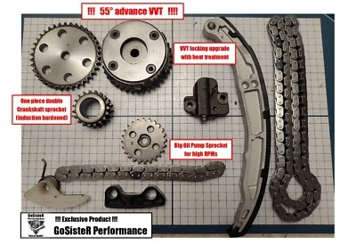 UPGRADED 55° VVT REINFORCED TIMING KIT MAZDASPEED MAZDA 3 6 MPS - MZR 2.3 DISI - Image 1 of 4