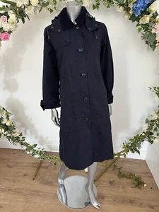 JOULES Fernhall Trench Coat Waterproof Size 8 Relaxed Fit Marine Navy NEW PK30 - Picture 1 of 19