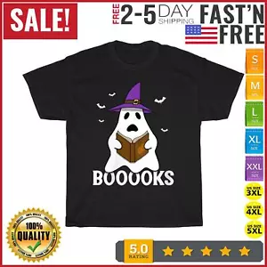 Booooooks Boo Read Books Halloween Vintage T Shirt Men Fashion 2023 Women T Shir - Picture 1 of 9