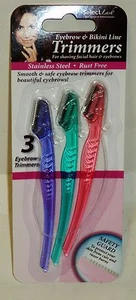 3 Pack Eyebrow Bikini Line Trimmers Stainless Blades Safety For Sensitive Skin - Picture 1 of 1