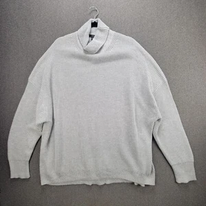 J Crew XXL Grau Baumwolle Kaschmir Relaxed Rollkragen Strick Pullover Pulli - Bild 1 von 8