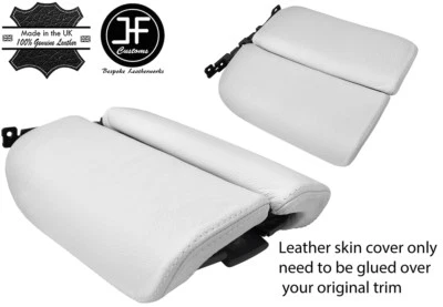 CUBIERTA TAPA REPOSABRAZOS CUERO REAL GRANO SUPERIOR BLANCO SE ADAPTA A LINCOLN MKS 2009-2015 Foto 1 de 3