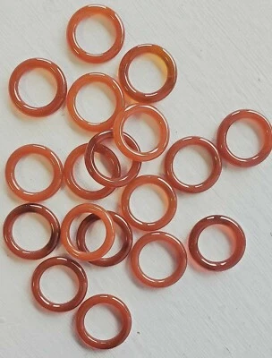 Piedra preciosa donut cornalina natural 18 piezas 18 mm Foto 1 de 2