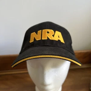 Mütze Kappe NRA Erwachsene schwarz verstellbarer Riemen bestickt Flagge Baumwolle Logo - Bild 1 von 3