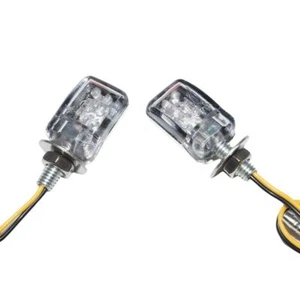 Chrome 6 LED Motorcycle Turn Signal Light Motor Mini Turnning Bulb Blinker - Imagen 1 de 4