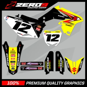 Kit de Gráficos Personalizado MX: SUZUKI RM RMZ 125 - 450 - FABRICANTE DE EQUIPOS ORIGINALES - Imagen 1 de 9