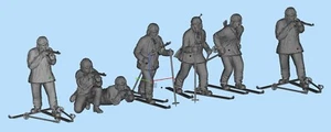 1/72 1/87 1/48 1/35 1/144 Soviet Winter Snow Soldiers Group of 7 - Picture 1 of 5