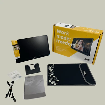 AOC Portable Monitor 15.6" Model 16T3EA 60Hz Ultra-Slim #OB1183 (VK) - Image 1 of 4