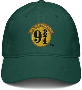 Cappello da baseball regolabile verde Harry Potter platform 9 logo 3/4 - Foto 1 di 5