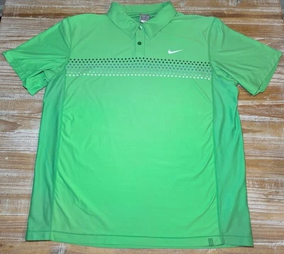 Rafael Nadal Nike Polo Green 2009 Winter Paris Shanghai Sz XL - Image 1 of 4
